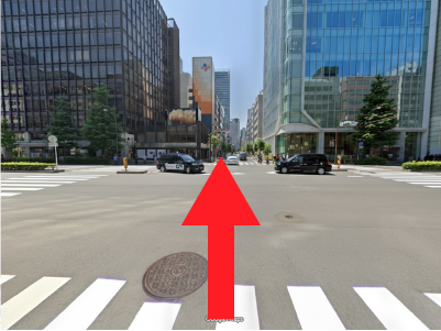 新橋駅（JR・烏森口）からキンナリー タイマッサージ＆スパまでの徒歩ルート案内